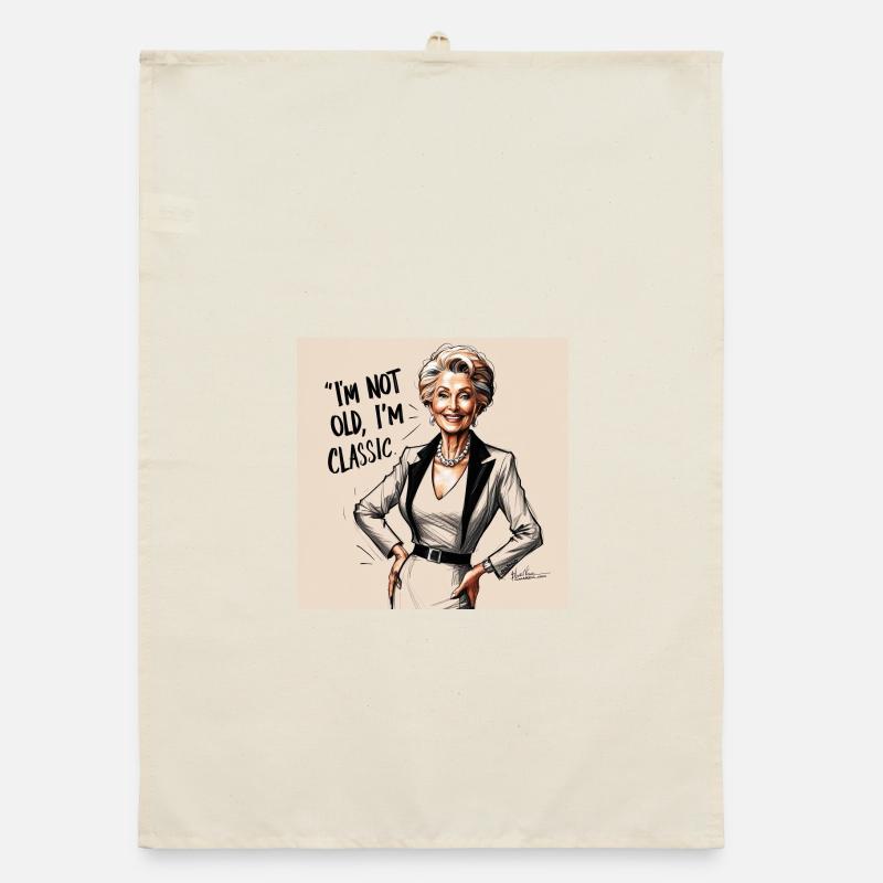 Ich bin nicht alt ich bin ein Klassiker Organic Geschirrtuch