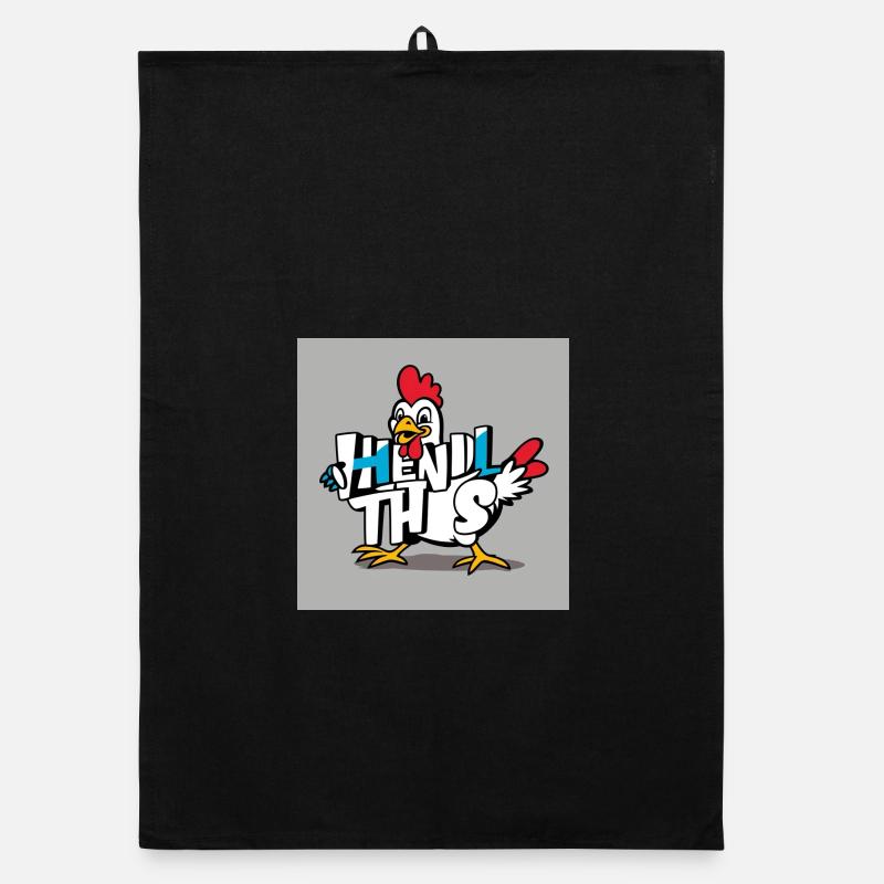 Funny chicken "Hendl this" Organic dish towel