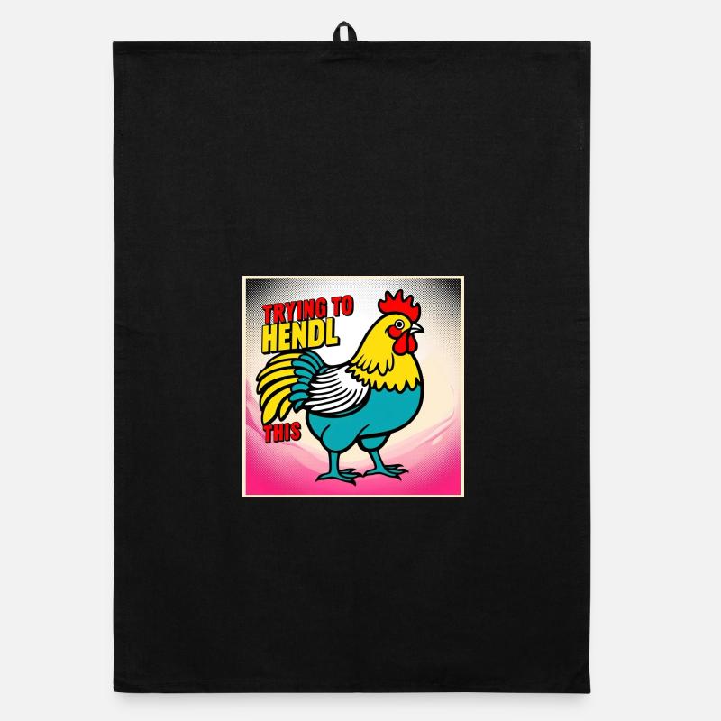 Chicken "Trying to hendl this" Organic dish towel