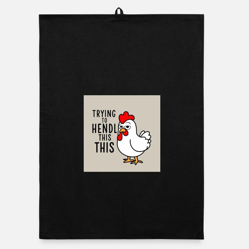 Comic Chicken « Essayer de faire ça » Torchon bio