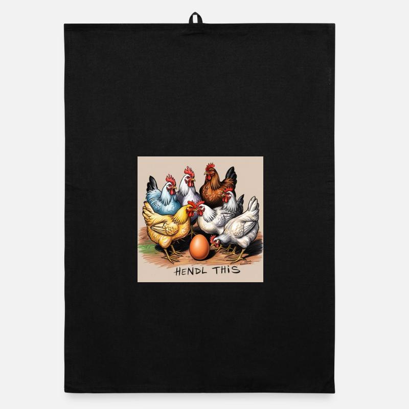 Poules « Hendl this » Torchon bio