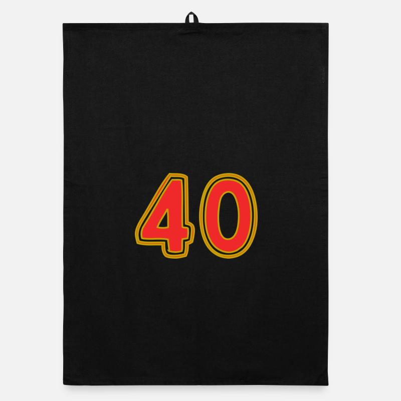 40. 40 ANS. 40e ANNIVERSAIRE. ANNIVERSAIRE 40 ANS. Torchon bio