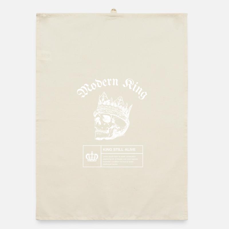 Conception de tatouage de crâne de roi Torchon bio