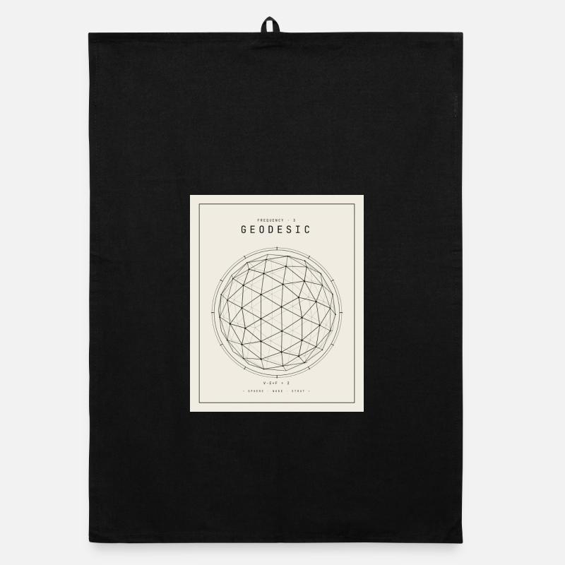Geodesische Sphäre Geometrie Muster Organic Geschirrtuch