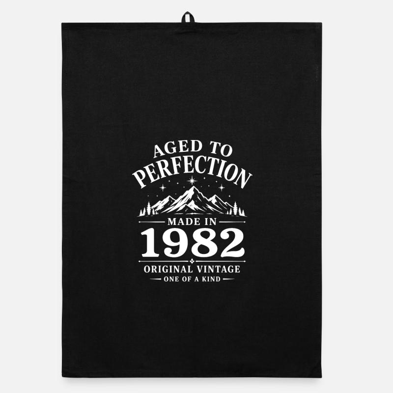 1982 Anniversaire 44 ans Retro Millésime 1982 Torchon bio