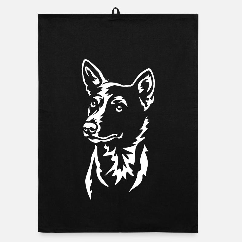 Tête de Basenji « BlackEdition » Torchon bio