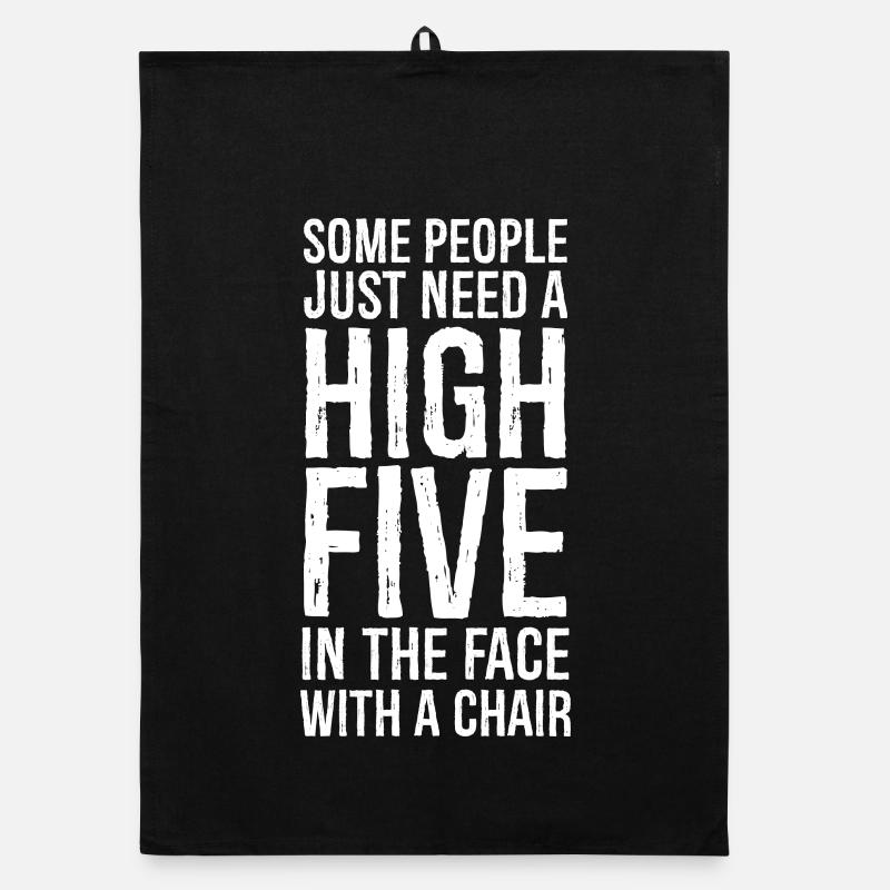 Manche Leute brauchen ein High Five Sarkastisch Organic Geschirrtuch