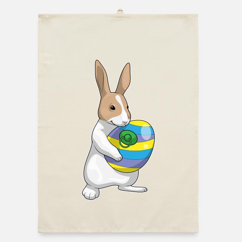 Bunny Easter Pacifier Organic dish towel