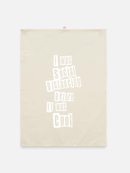 I was social distancing - Organic Geschirrtuch - Natur - Vorne