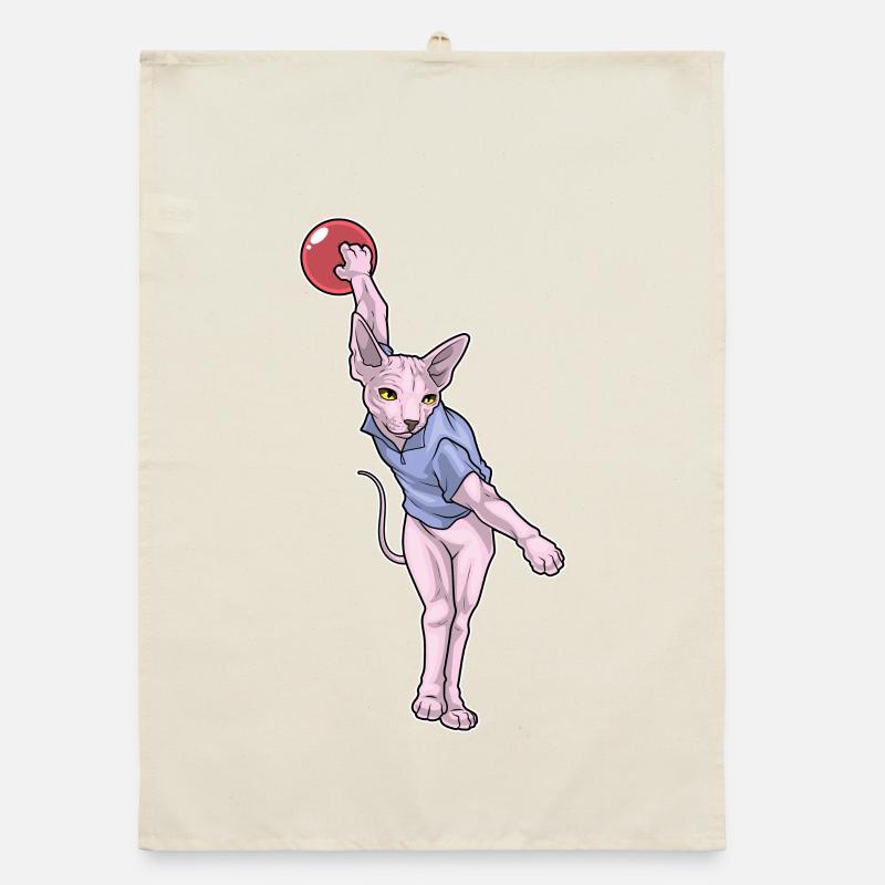 Sphynx Cat Bowling Boule de bowling Torchon bio