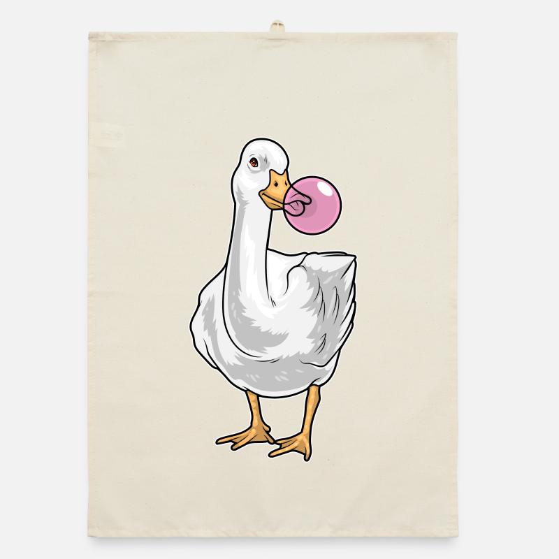 Duck Chewing Gum Organic dish towel