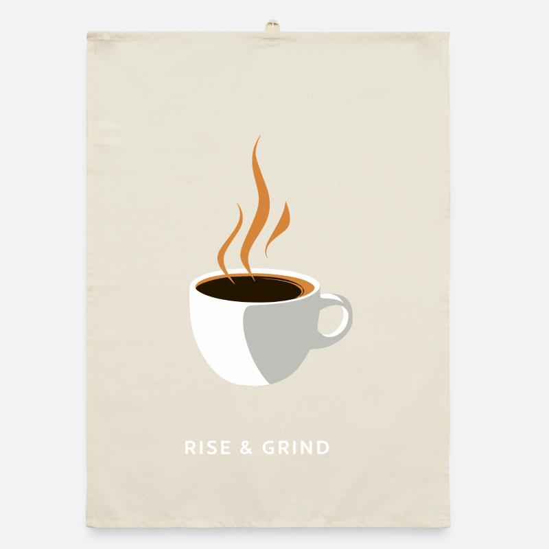 Steaming Coffee Grind Organic dish towel