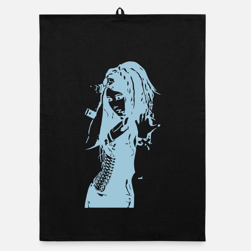 Blue Silhouette Organic dish towel