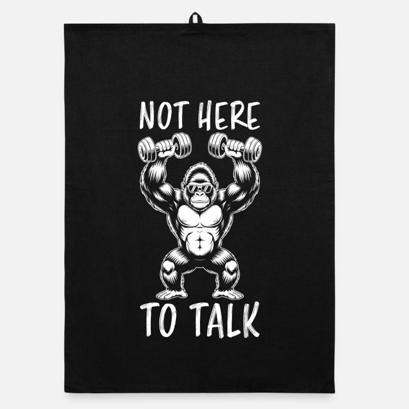 Bodybuilding Saying Funny Weightlifting Gift Organic dish towel