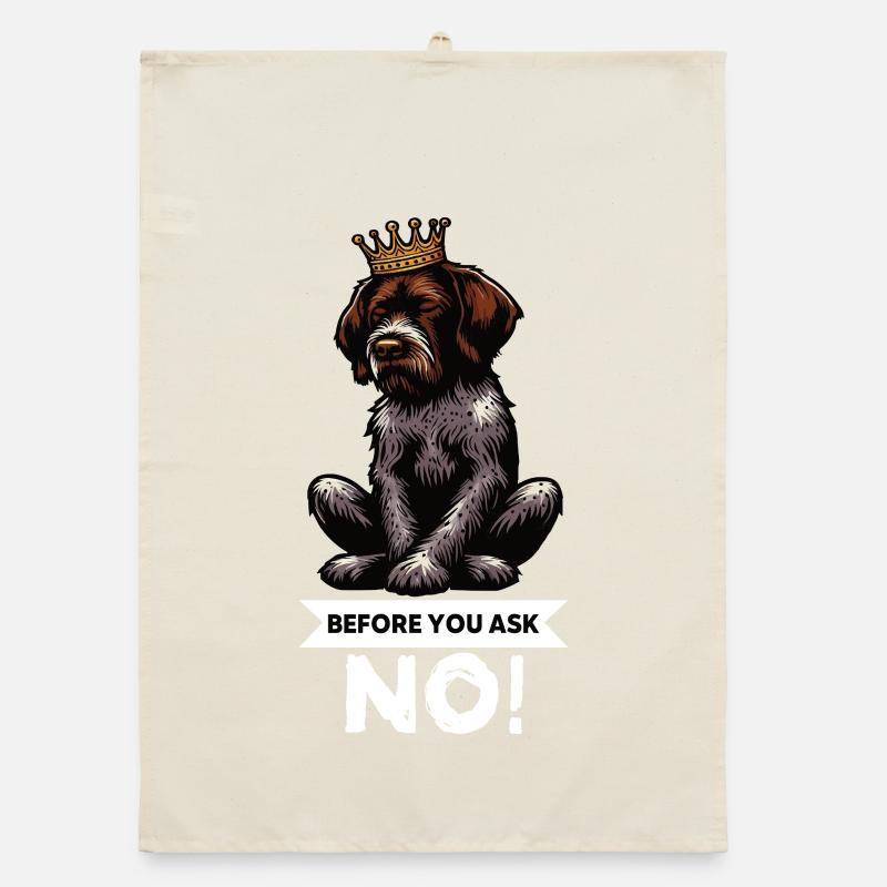 Before You Ask Deutsch Drahthaar Drahthaarhalter Organic Geschirrtuch