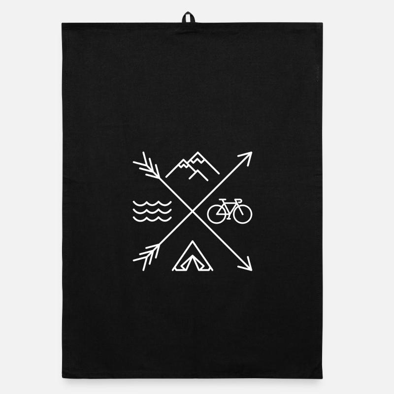Mountain Camping Adventure Design Organic dish towel