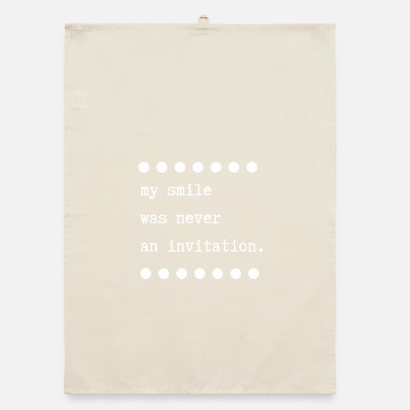 Mein Lächeln war nie eine Einladung Organic Geschirrtuch