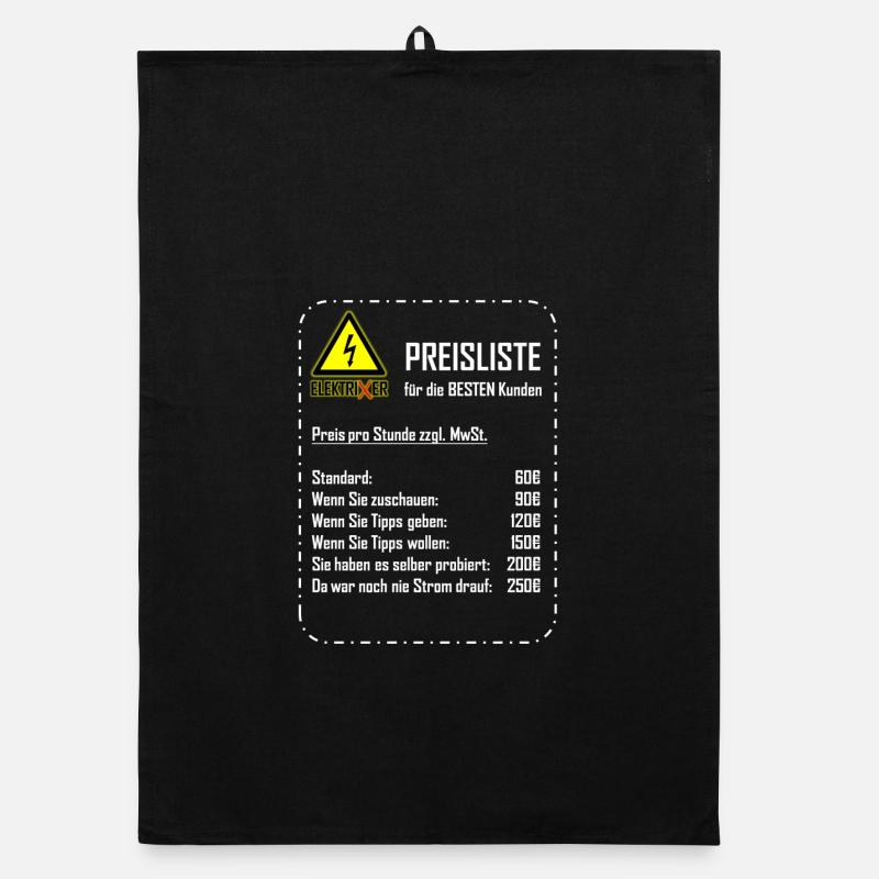 ElektriXer Preisliste (weiß) Organic Geschirrtuch