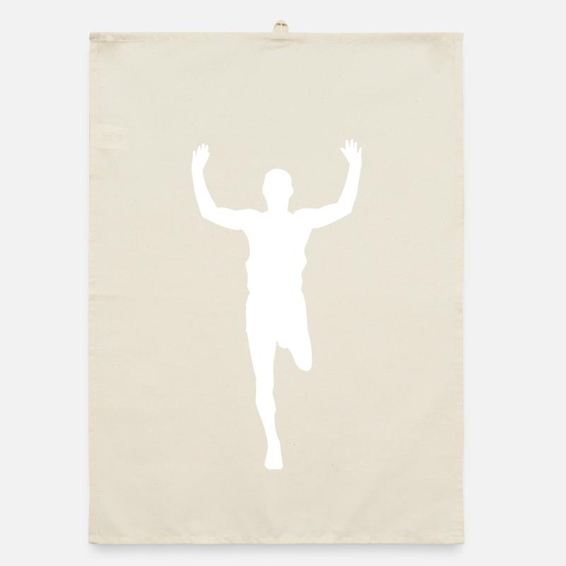 Marathon - Marathonläufer Organic Geschirrtuch