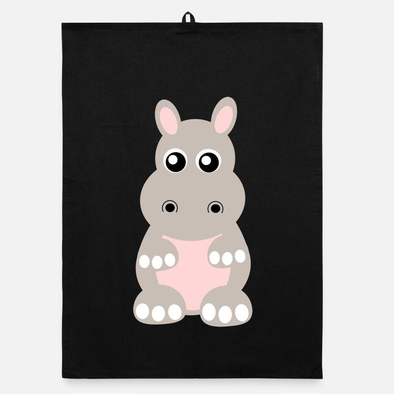 Nilpferd, Flusspferd Organic Geschirrtuch