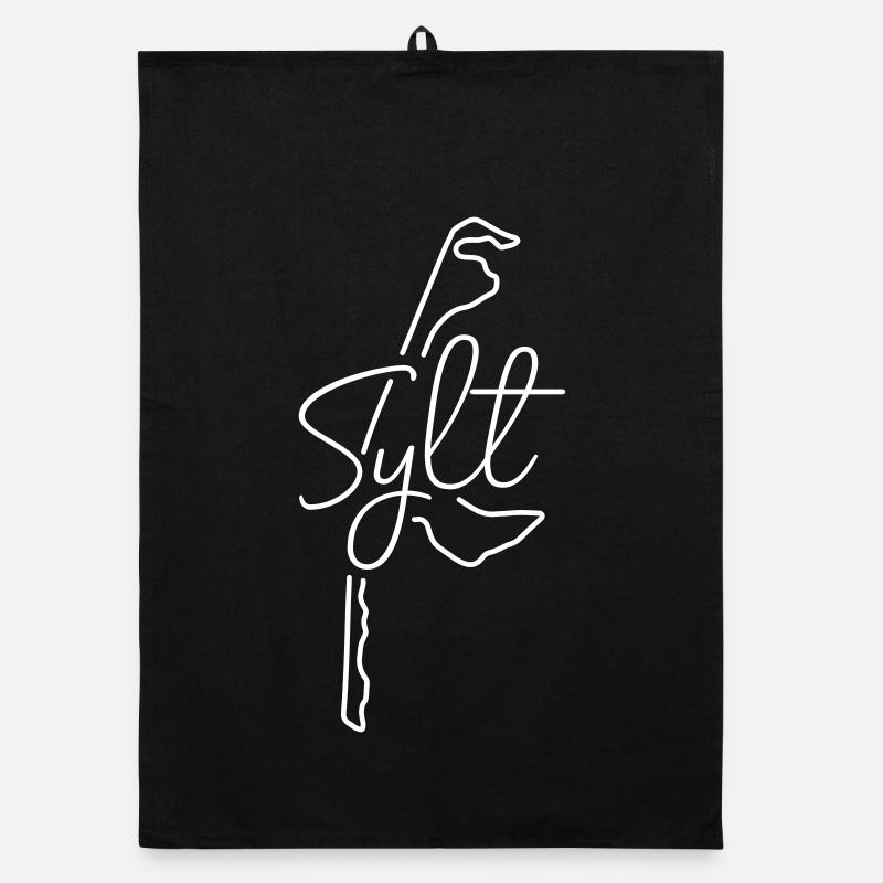 Sylt | Map line art minimalism Organic dish towel
