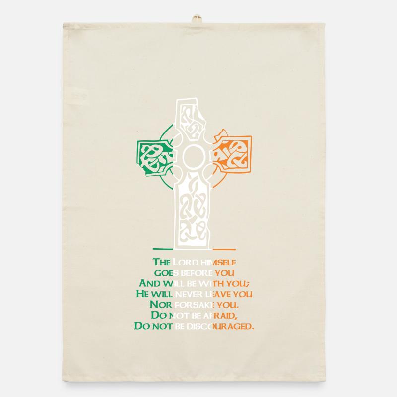 Celtic Cross Organic dish towel
