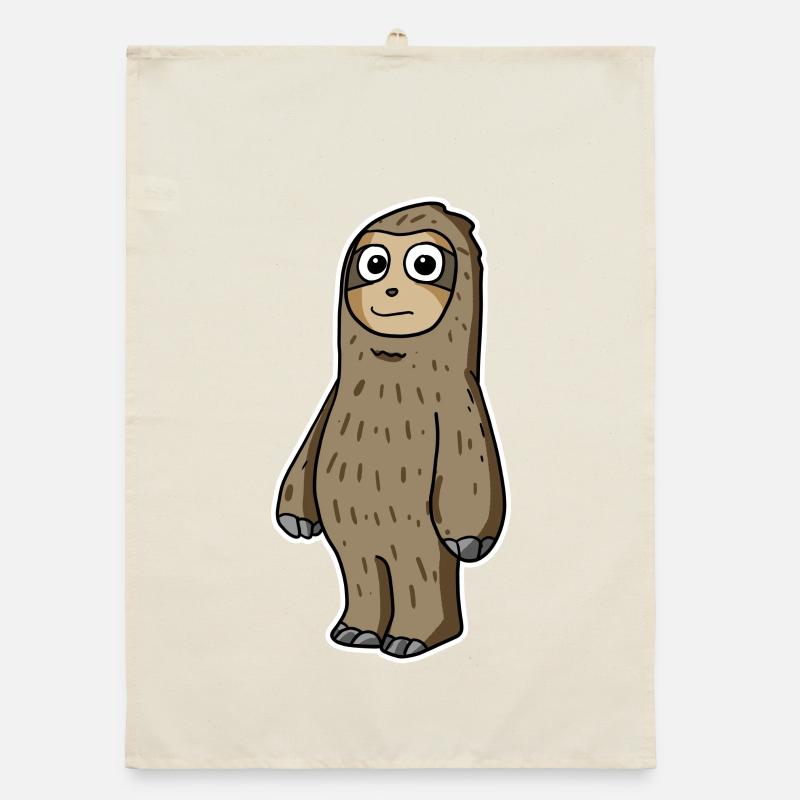 Sloth motif Organic dish towel