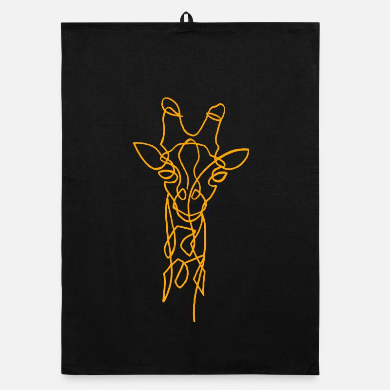 Skizze der Giraffe Organic Geschirrtuch