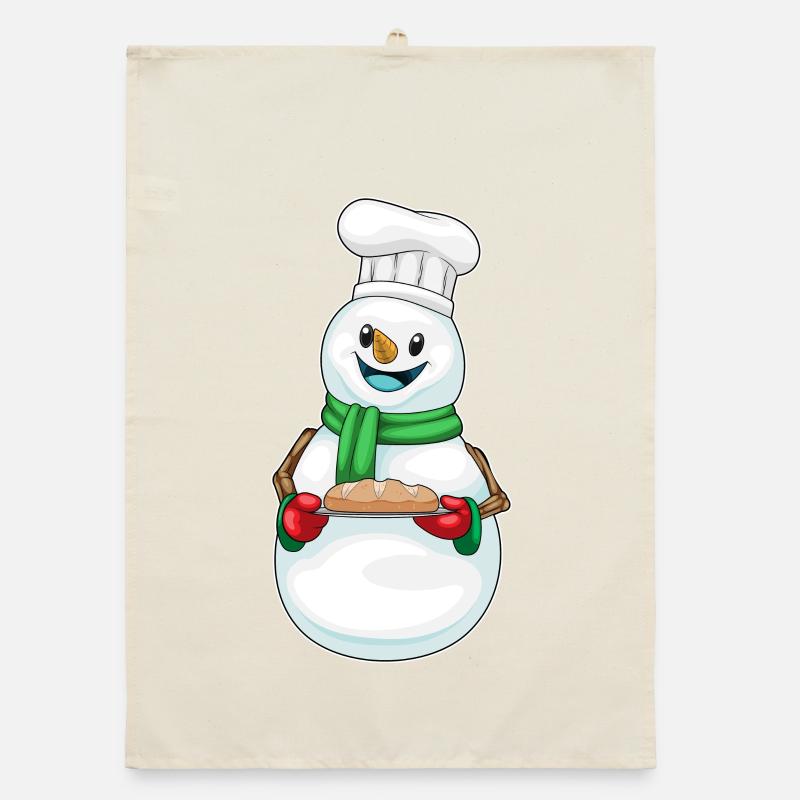 Cuisson de Noël Snowman Torchon bio
