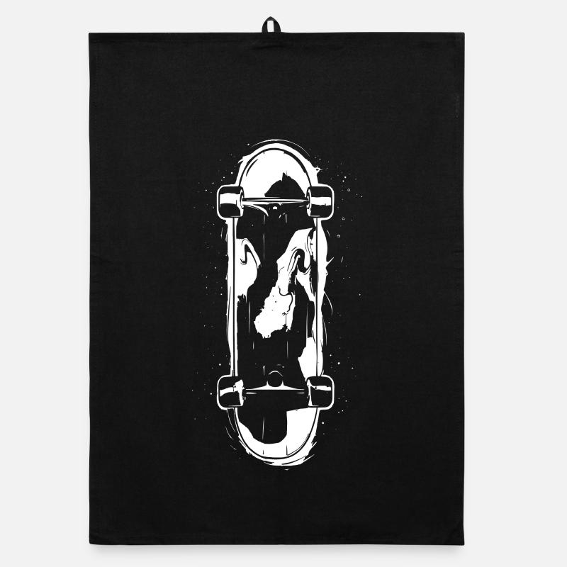 Skateboard Sketch Organic dish towel