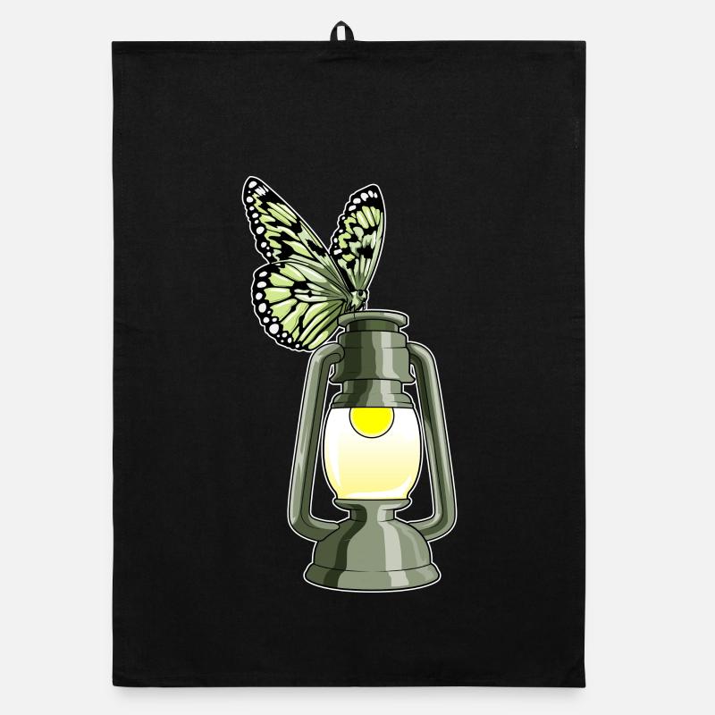 Schmetterling Laterne Organic Geschirrtuch