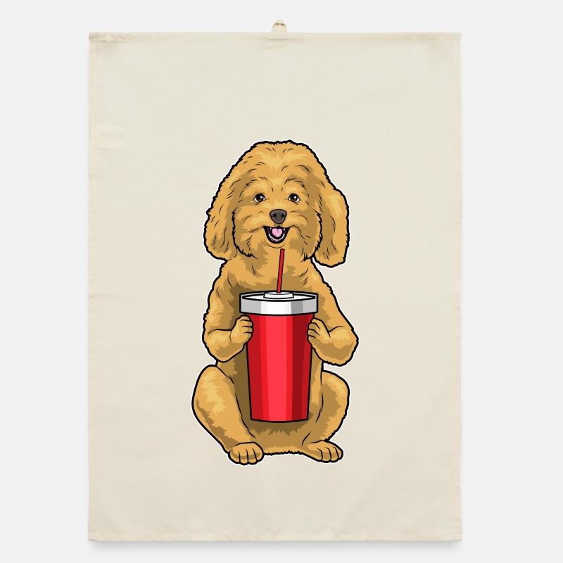 Tasse de caniche à emporter Torchon bio