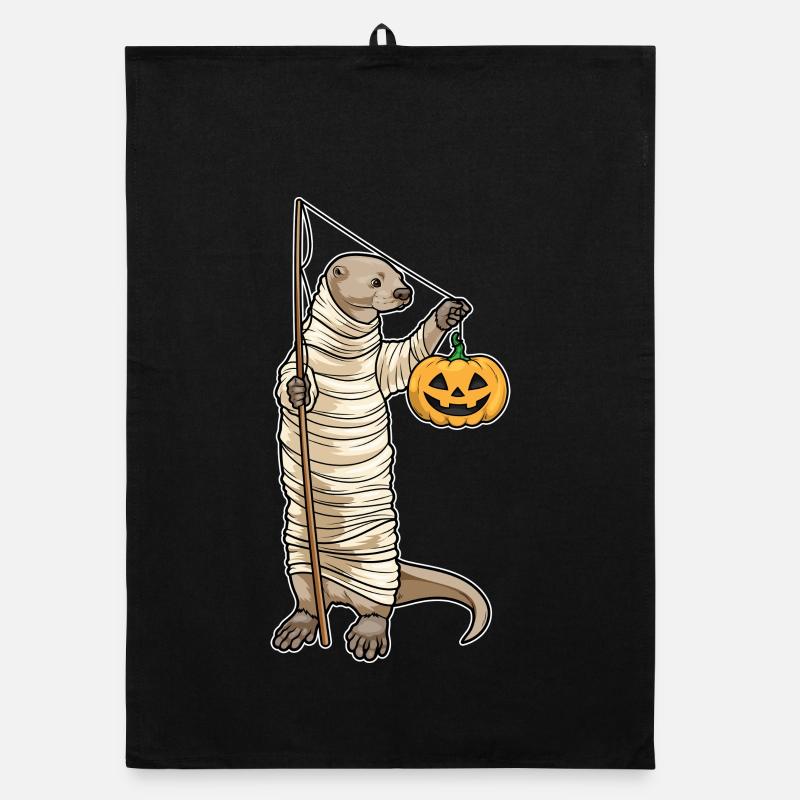 Pêche à la loutre d’Halloween Torchon bio