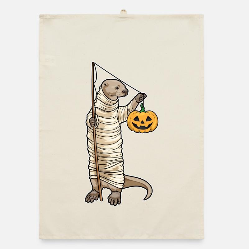 Pêche à la loutre d’Halloween Torchon bio