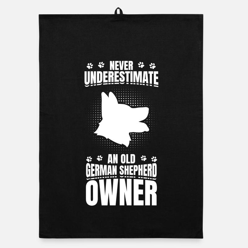 Old German Shepherd Owner Organic dish towel