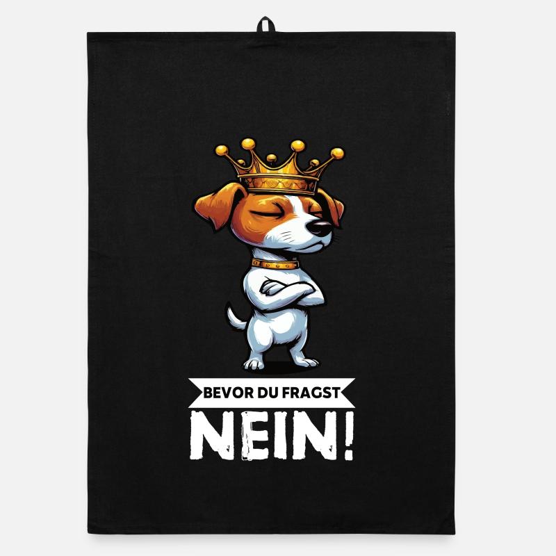 Bevor du Fragst Jack Russel terrier Jackie Terrier Organic Geschirrtuch