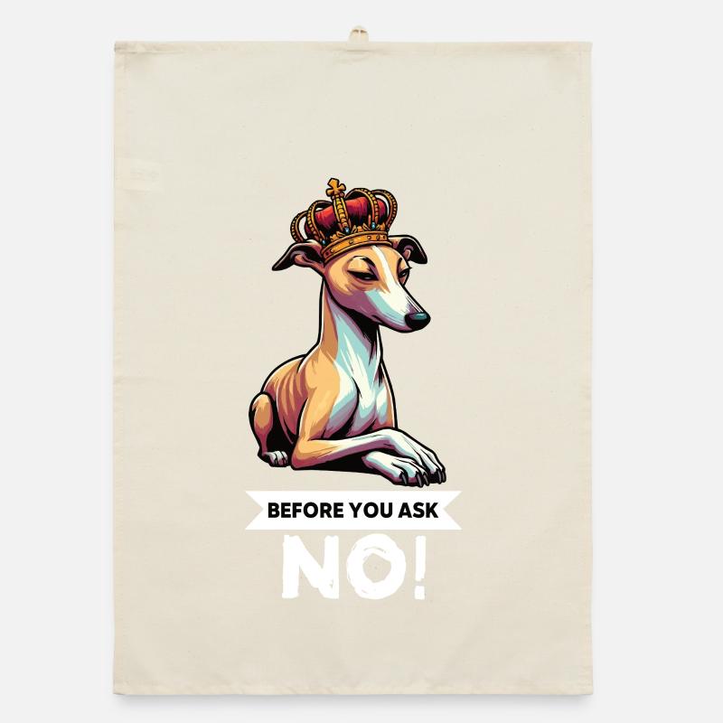 Avant de demander Whippet Lévrier Whippets Lévriers Torchon bio