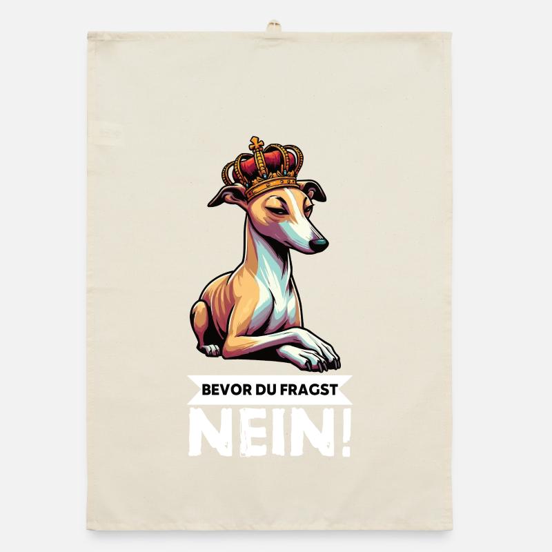 Bevor Du Fragst  Whippet Windhund Whippets  Organic Geschirrtuch