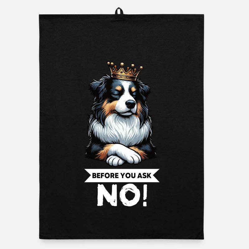 Before You Ask Australian Shepherd Aussie Aussies Organic Geschirrtuch