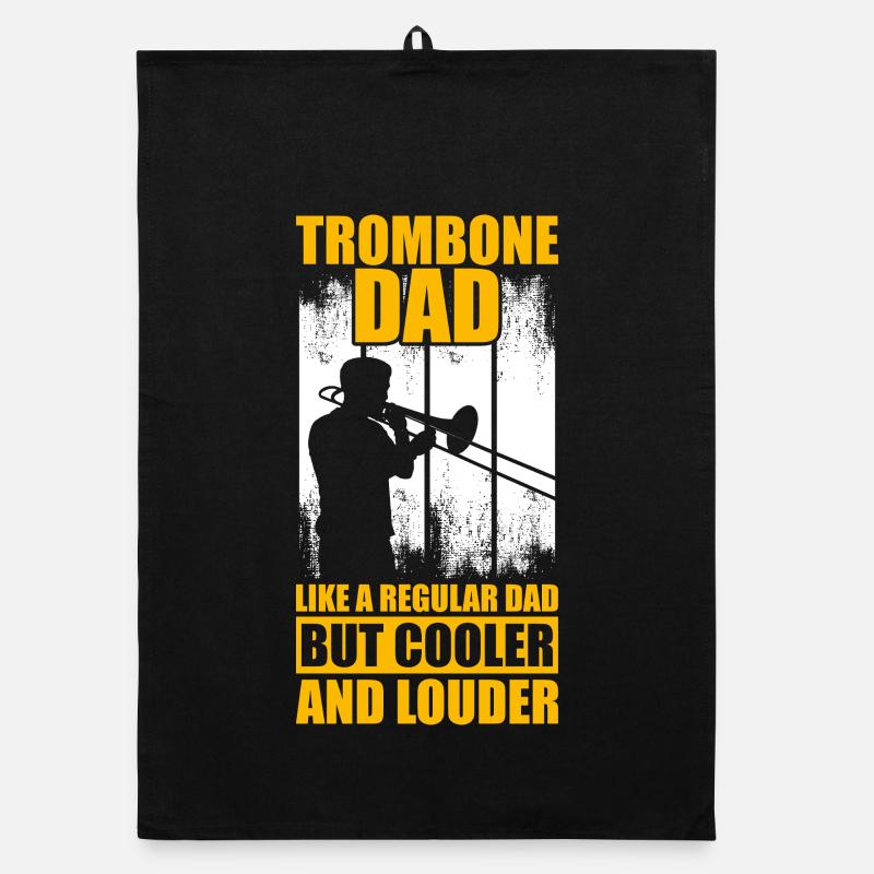 Trombone Dad Trombone Trombone Player Trombonist Organic dish towel