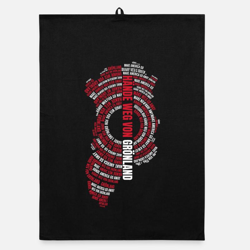 Hands off Greenland Statement Organic dish towel