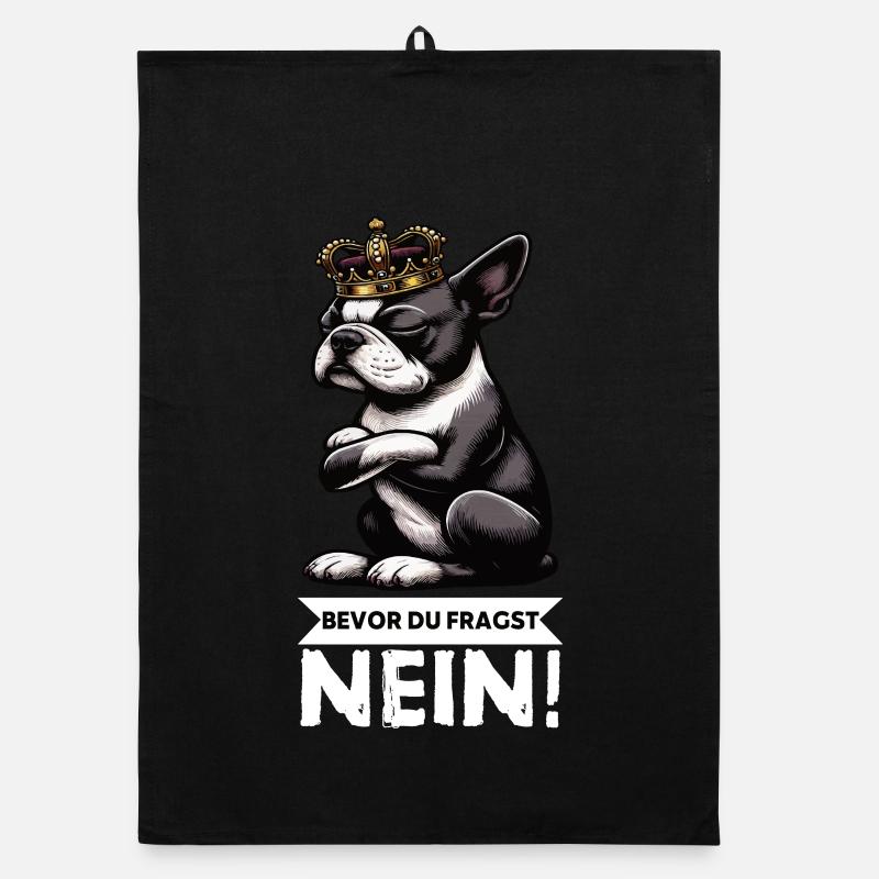 Before You Ask Boston Boston Terrier Bostie Bosti Organic dish towel