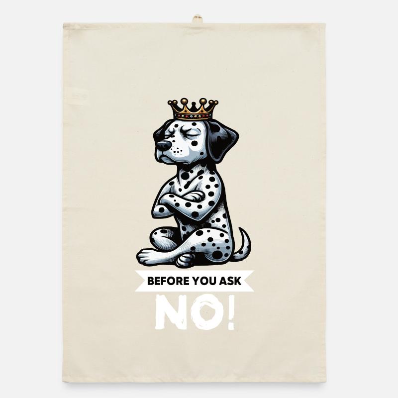 Avant de demander aux Dalmatiens Amants Dalmatiens Torchon bio