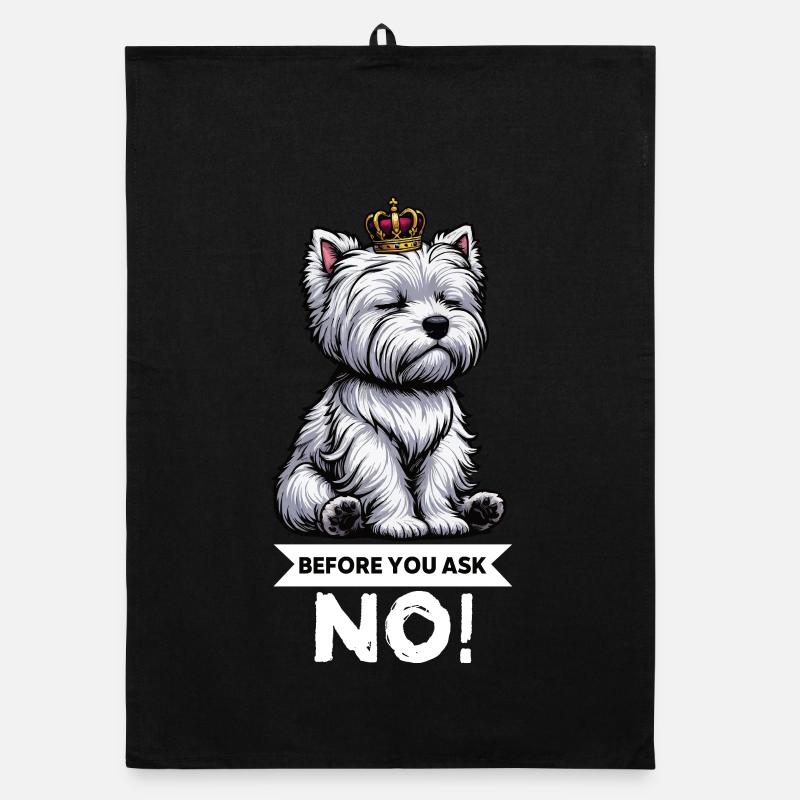 Avant de demander Westie, terrier des Highlands de l’Ouest Torchon bio