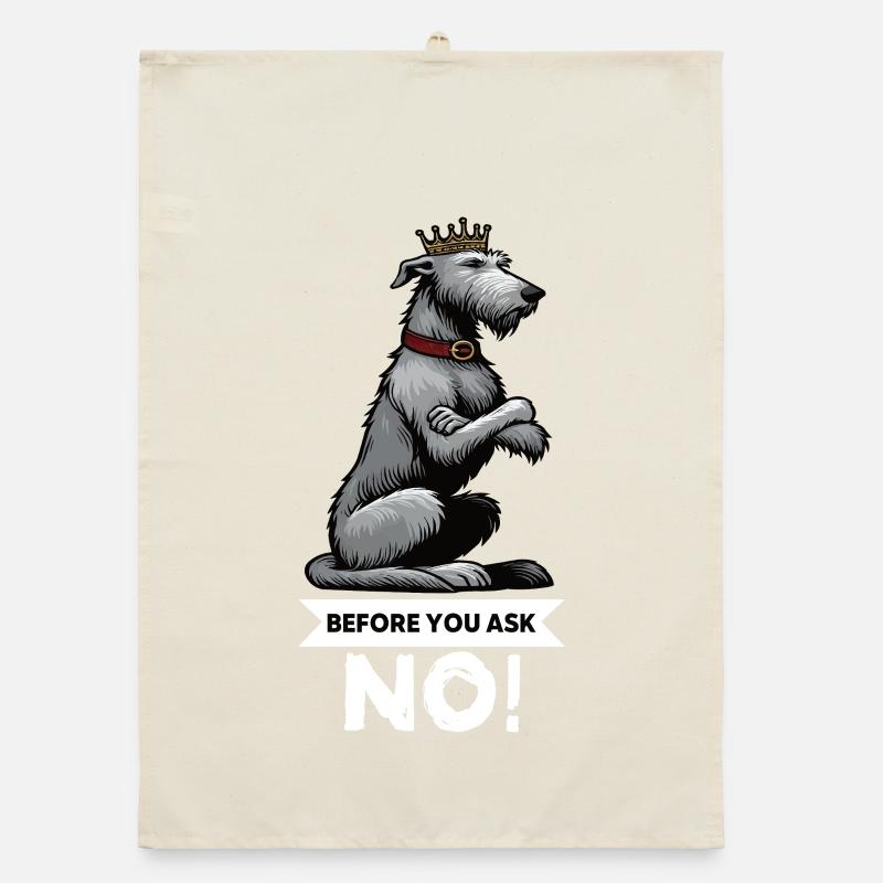 Before You Ask Irish Wolfhound Wolfhound Owner Organic dish towel