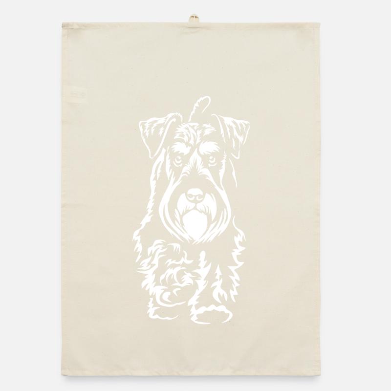 Schnauzer "Black Edition" Organic Geschirrtuch