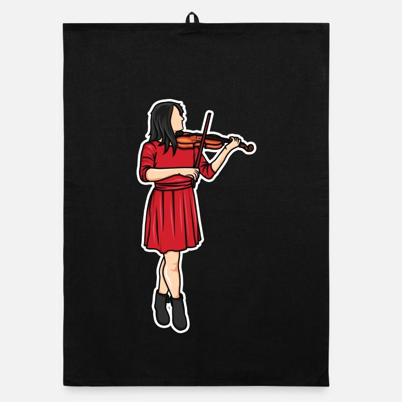 Dessin de violoniste Torchon bio