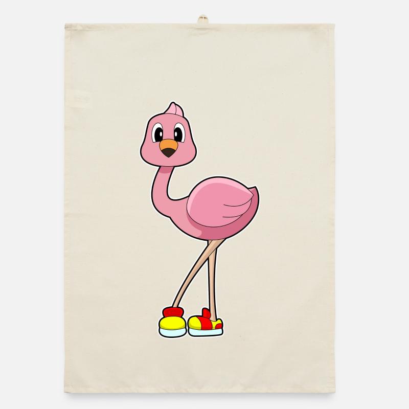Flamingo Schuhe Organic Geschirrtuch