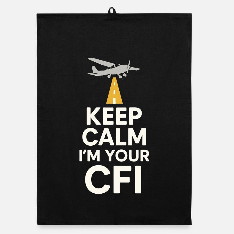 Flight Instructor Cfi Pilot Aviation Instructor Organic dish towel