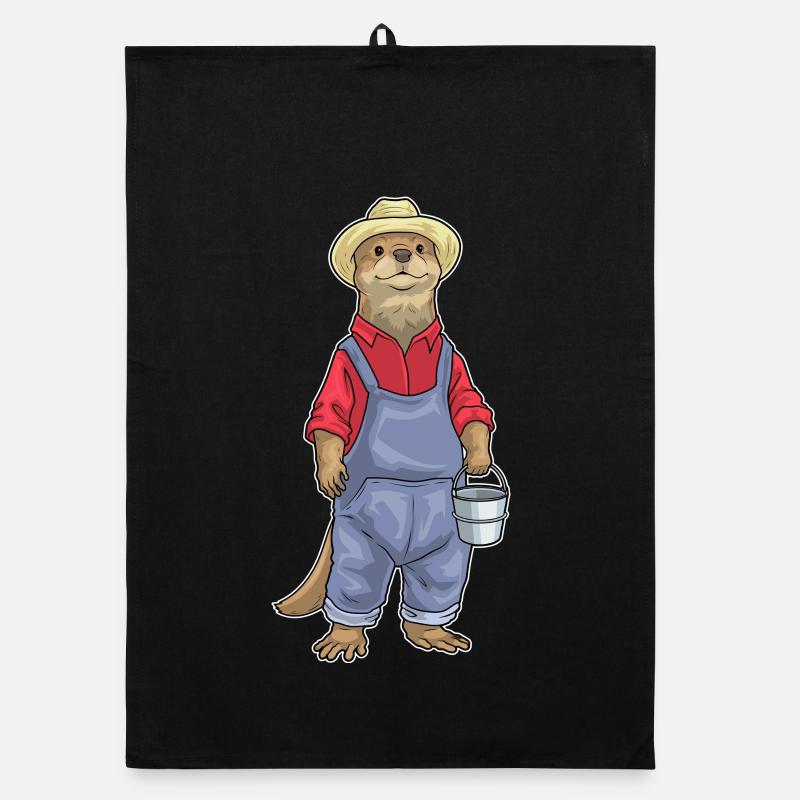 Otter Landwirt Eimer Bauernhof Organic Geschirrtuch